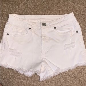 Hi rise jean shorts!